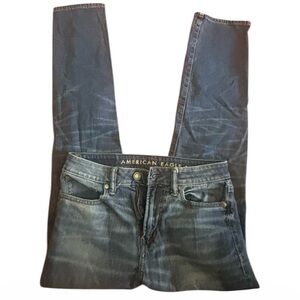 American Eagle Outfitters Dark Indigo Straight relaxed flex Jeans 30X34